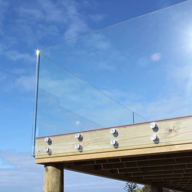 Rahmenloses Glas-Abstandsgeländer für Treppen und Terrassen